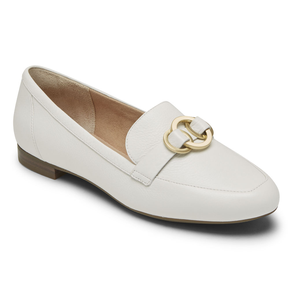 Rockport Womens Loafers White - Total Motion Tavia Ring - UK 423-VKAYSR